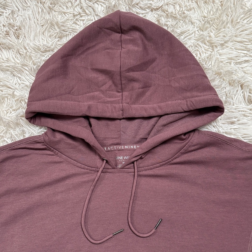 🎉HP🎉 Nine West Active Long Sleeve Hoodie Top 💗Maroon - Picture 9 of 13